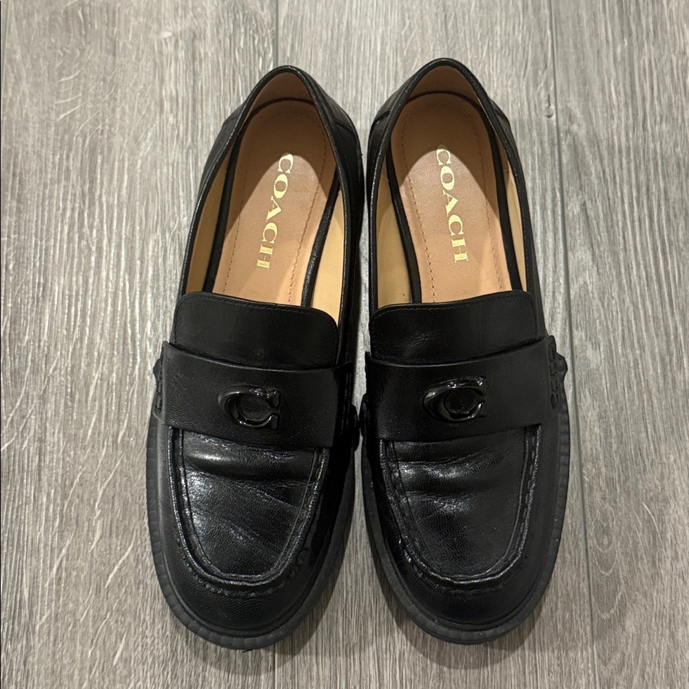 Coach Leah  Loafers Black Size 6.5 - Picture 7 of 8